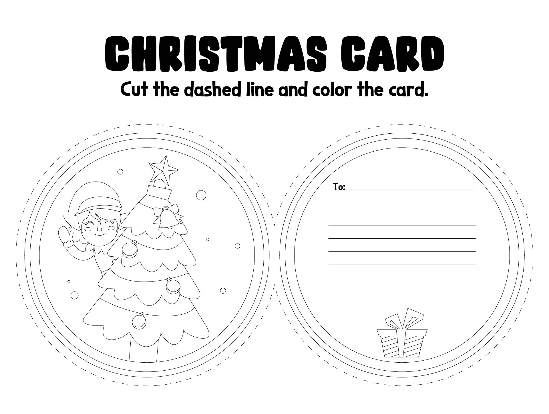 Holiday Elf Craft Activity Sheets