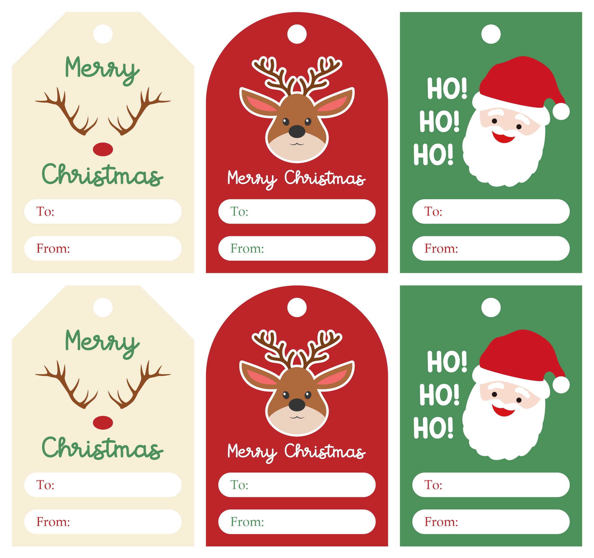 Holiday Gift Tags Printable