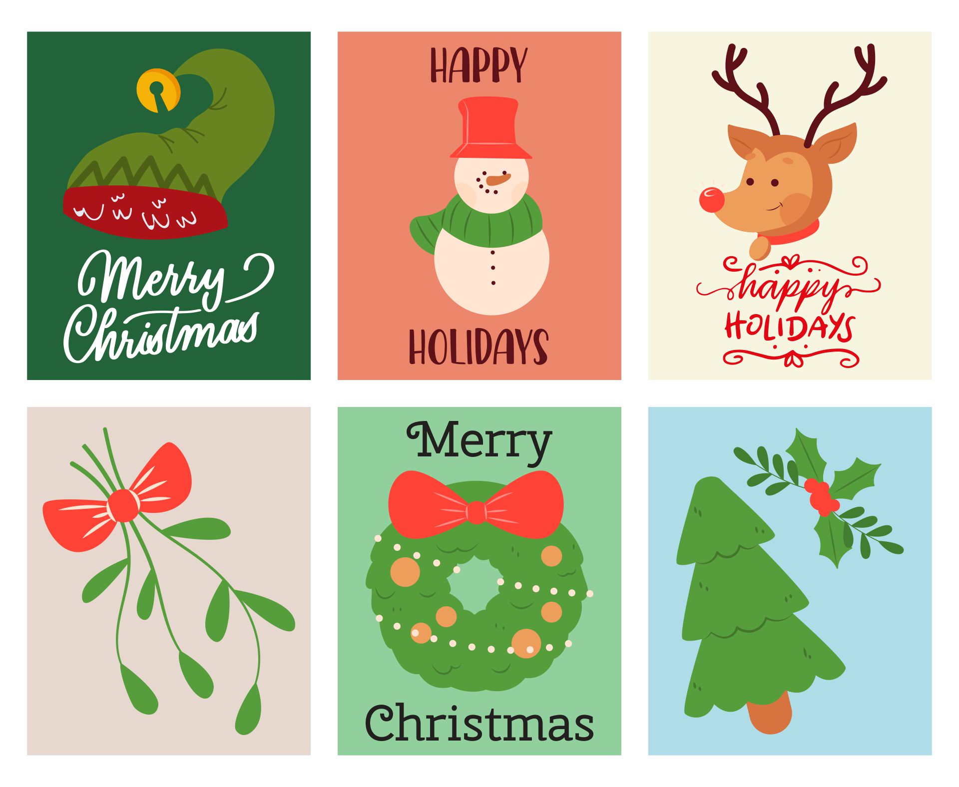 Holiday Greeting Cards Printable Small