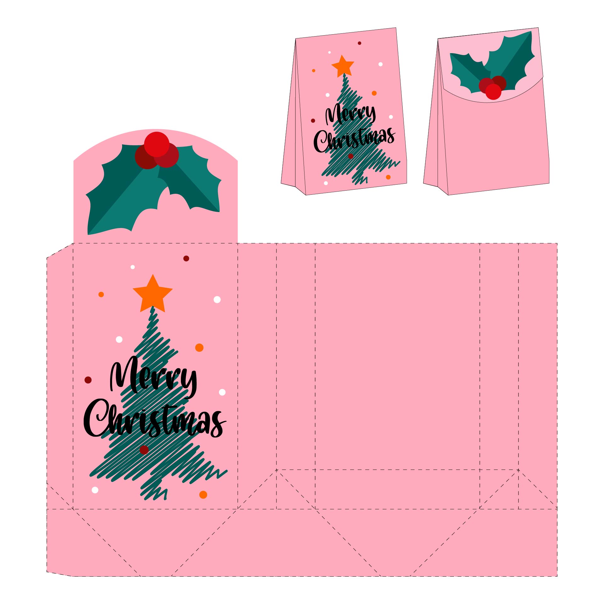 Homemade Christmas Treat Bag Templates