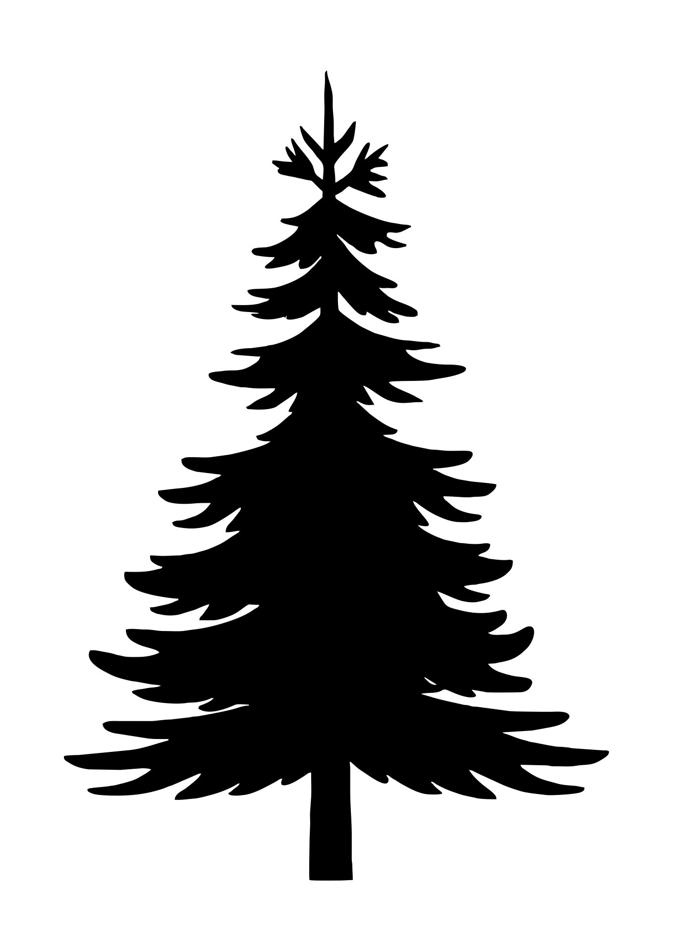 Large Christmas Tree Stencil Printable