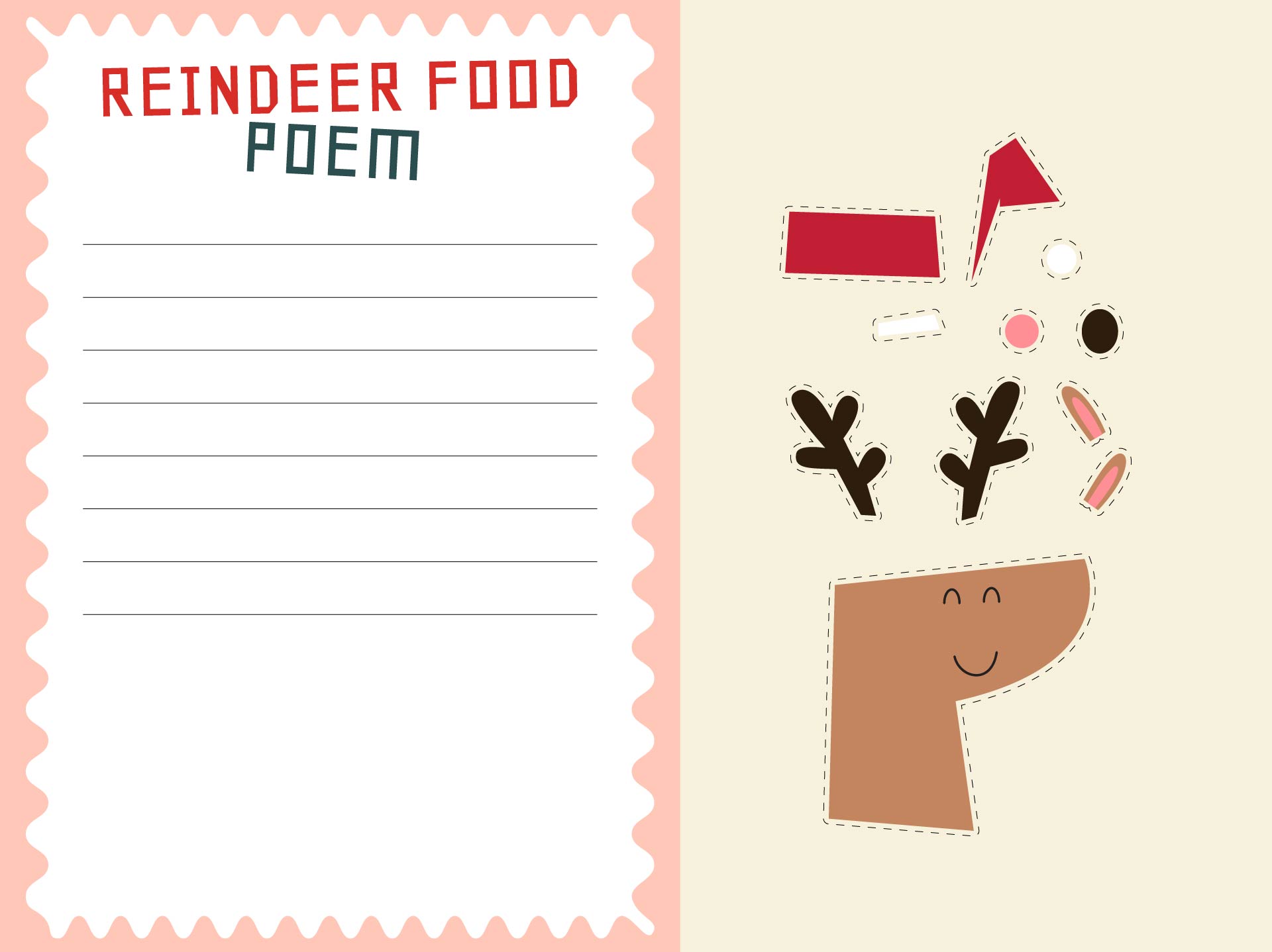 Magical Reindeer Food Poem Craft