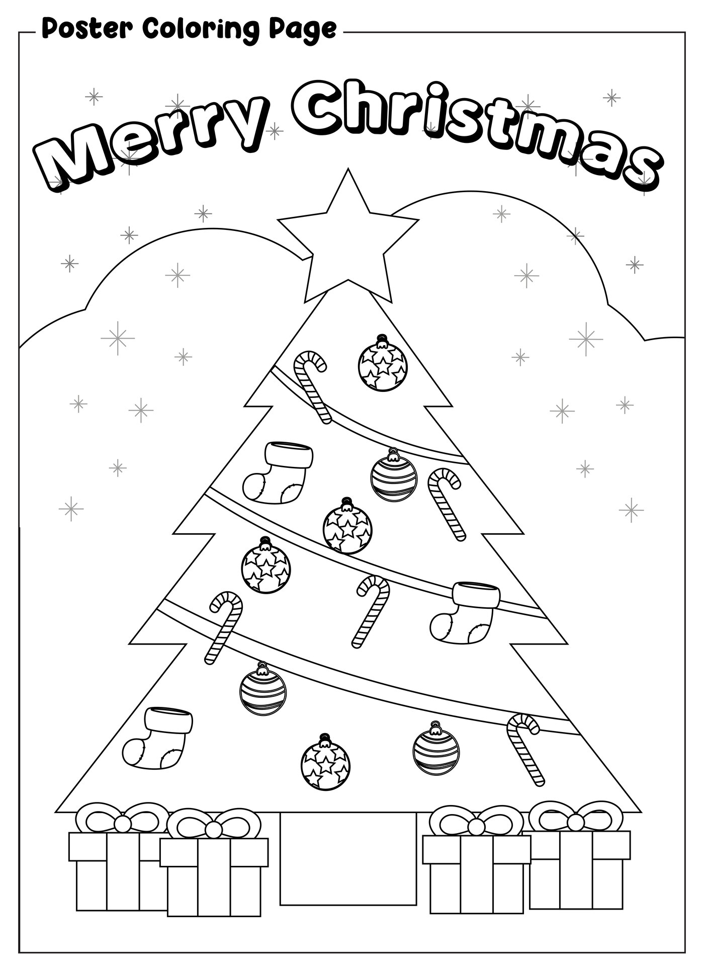 Merry Christmas Poster Crafts for Kids