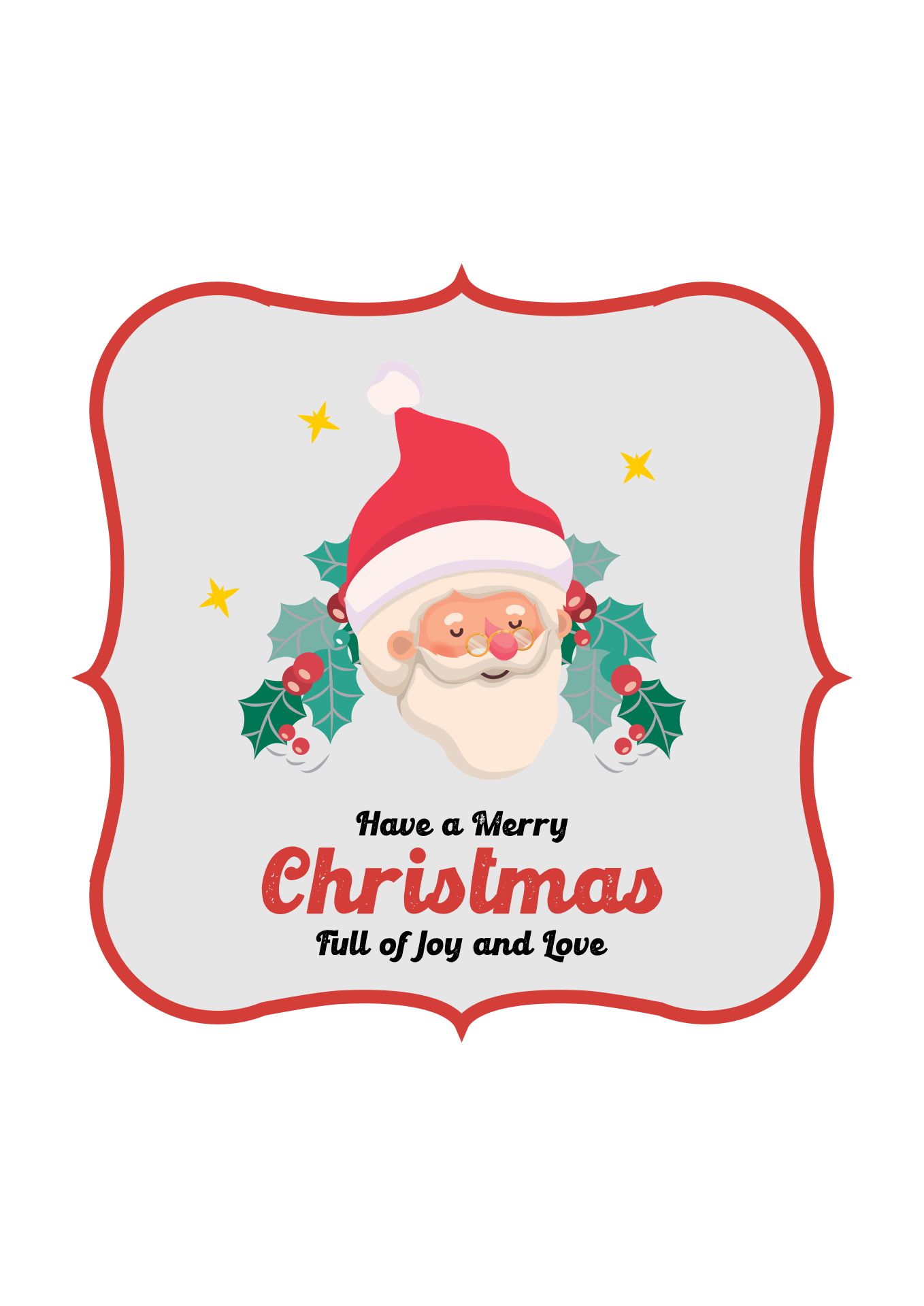 Merry Christmas Printable Wall Art Signs