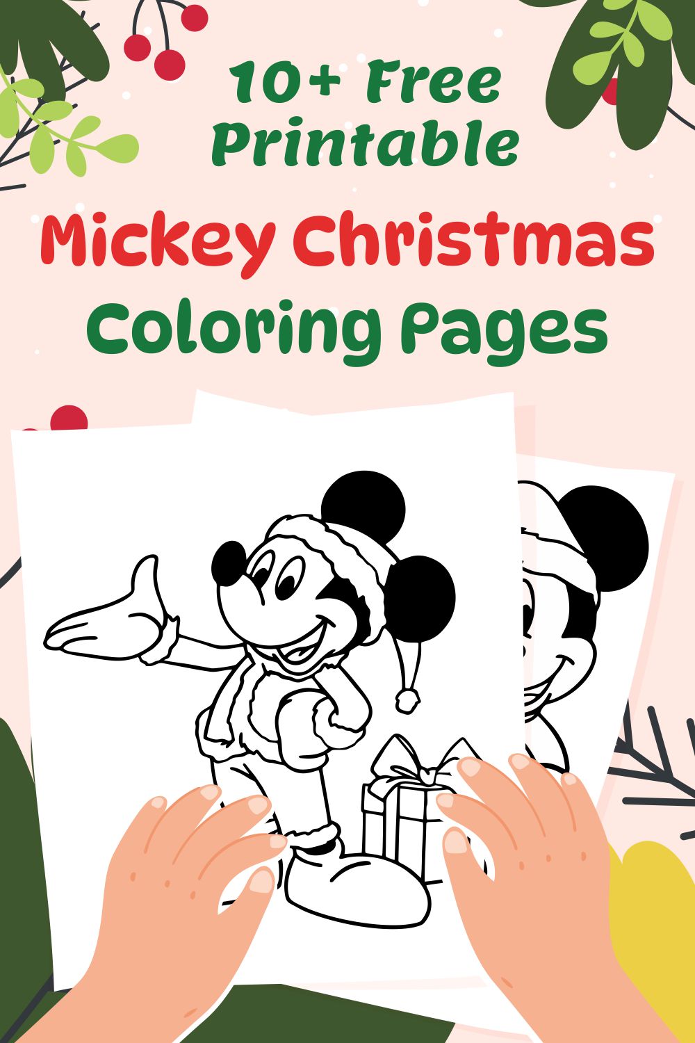 Mickey Christmas Coloring Pages