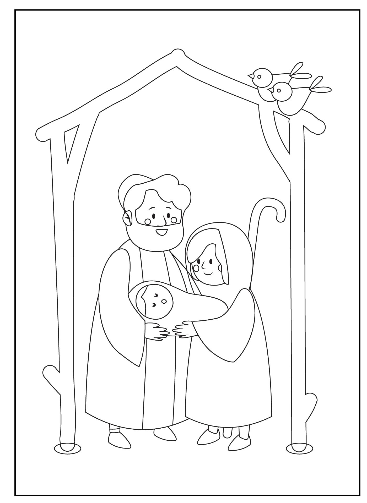 Nativity Scene Christmas Coloring Activities