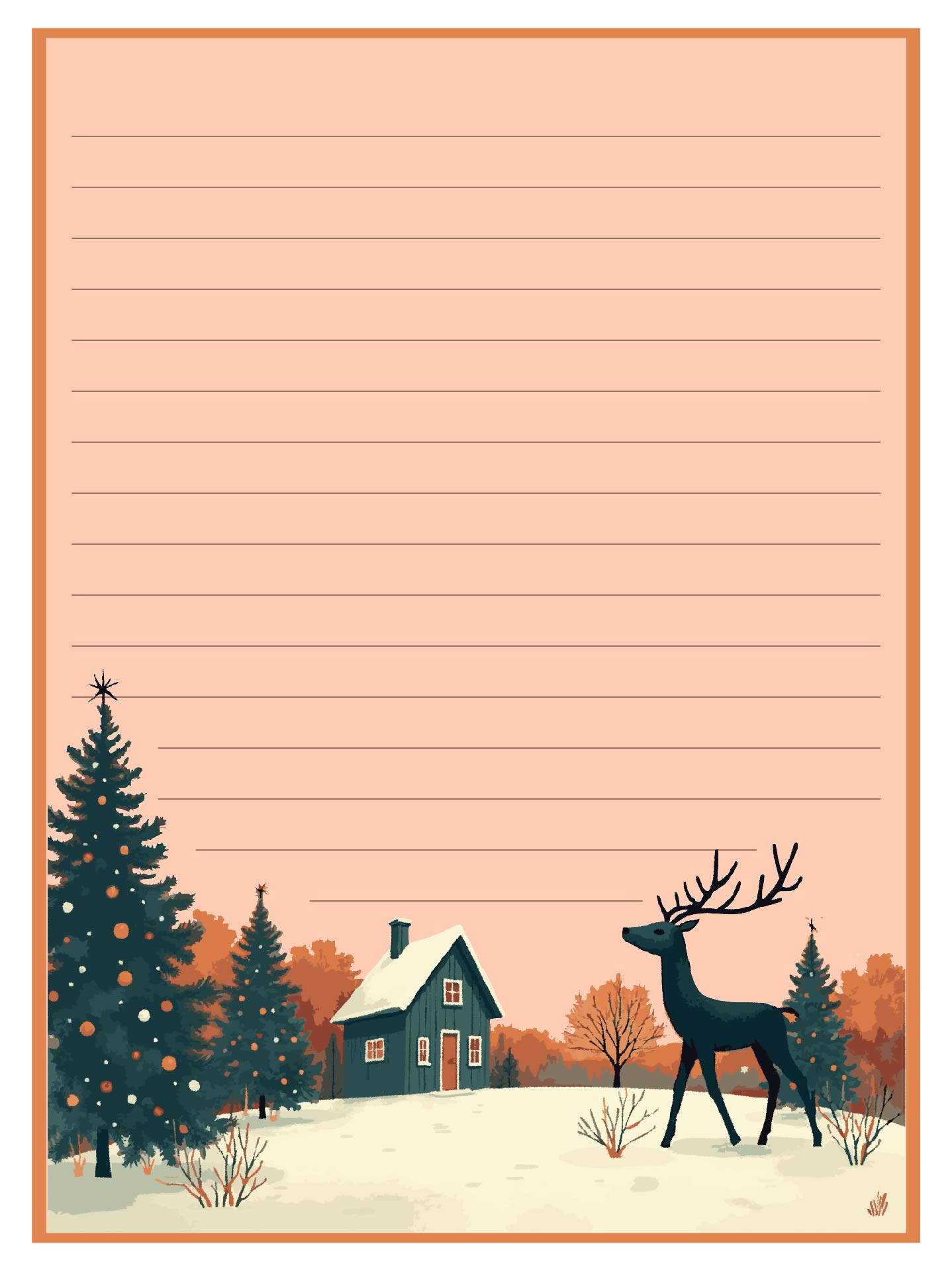 Old-Fashioned Christmas Stationery Printables