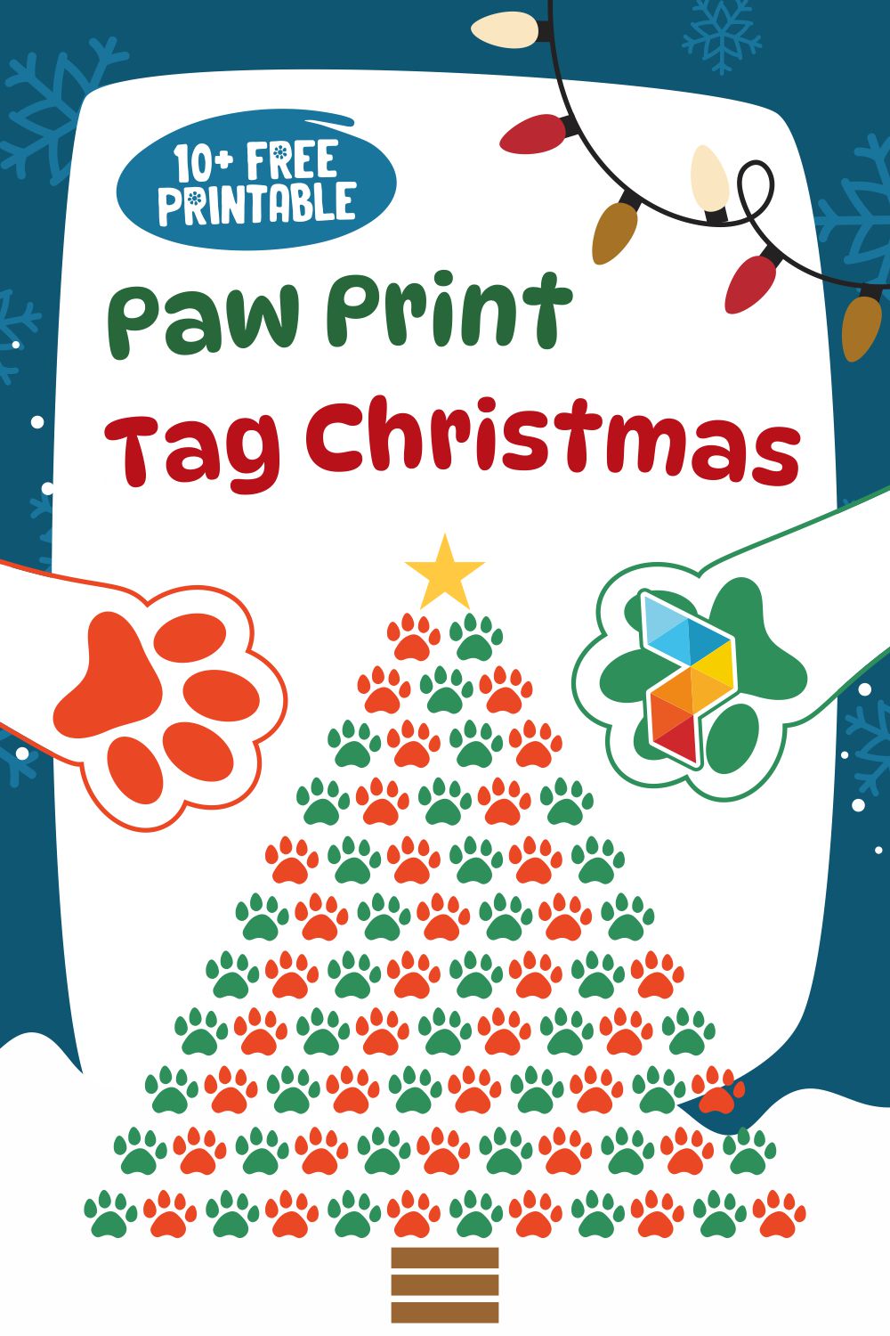 Paw Print Tag Christmas