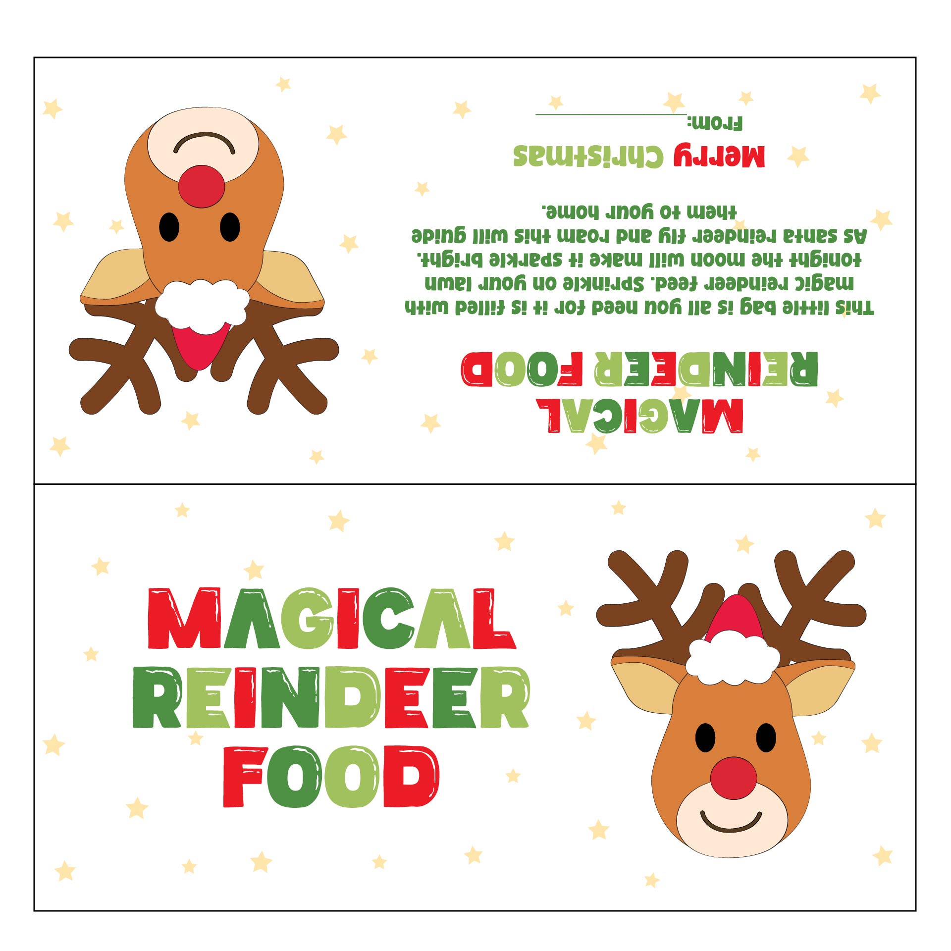 Personalized Reindeer Feed Baggies