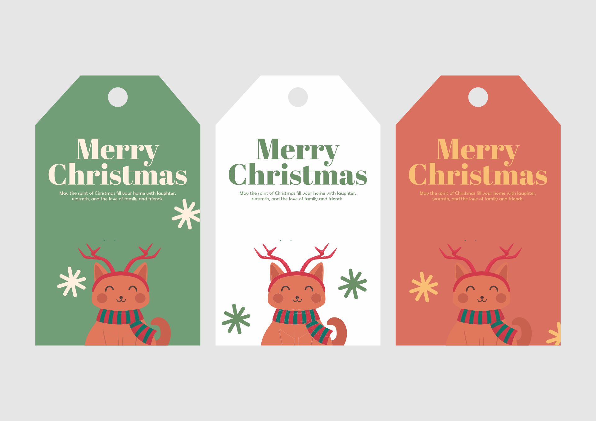 Pet-Themed Christmas Label Tags