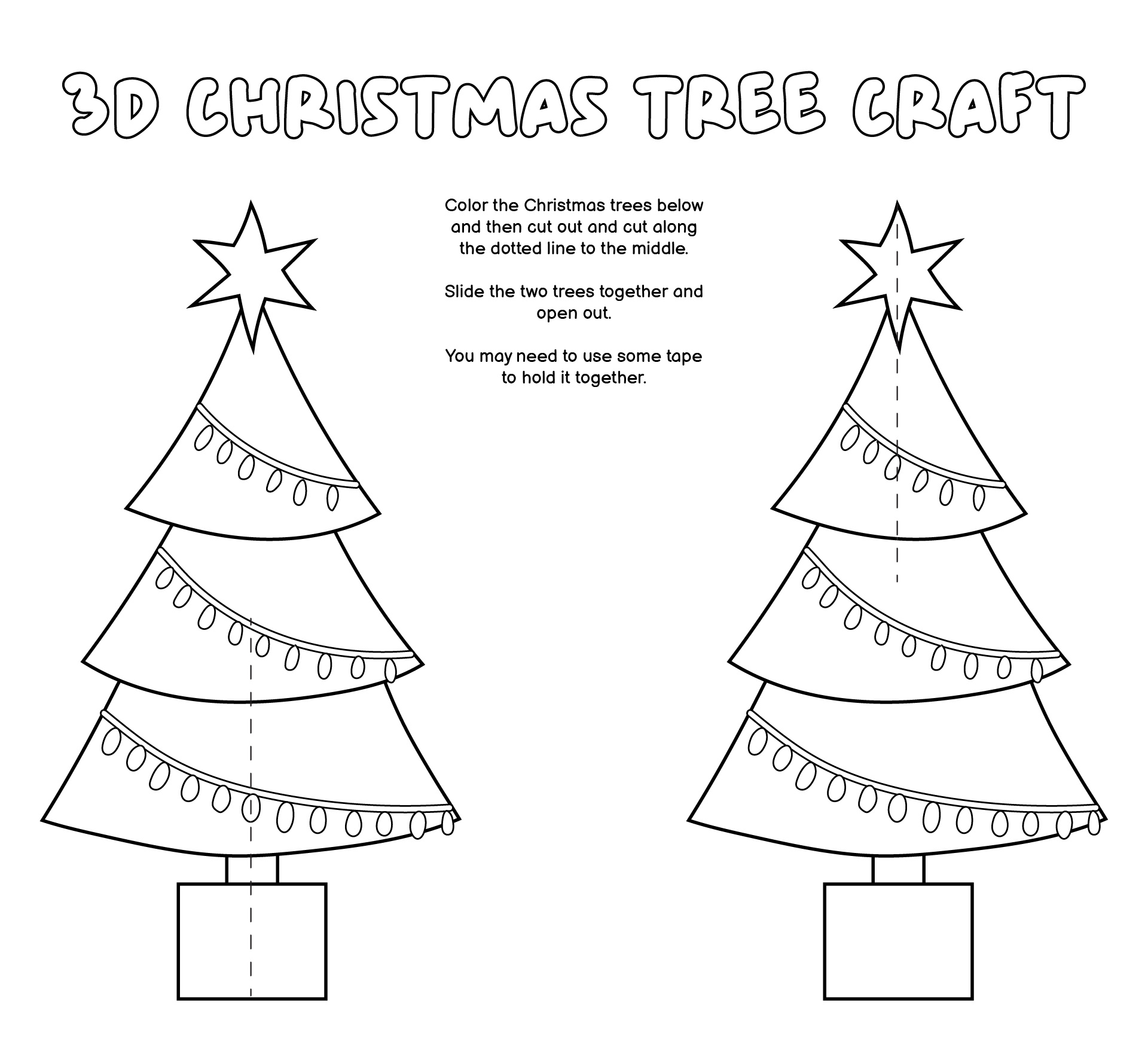 Printable 3D Christmas Tree Decorations