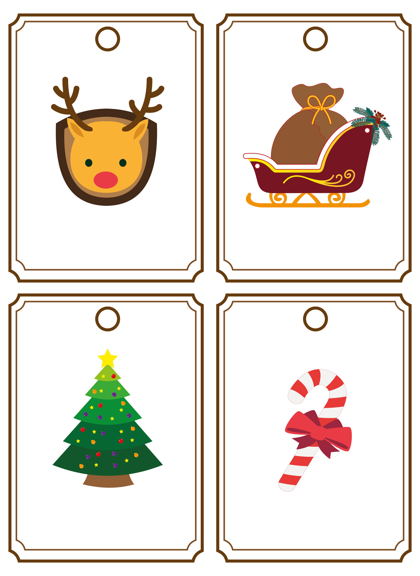 Printable Blank Holiday Gift Tags