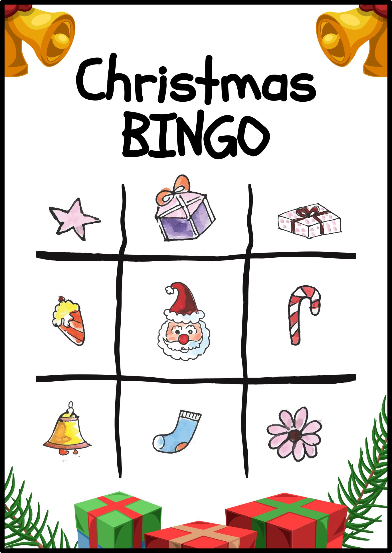 Printable Christmas Bingo Cards for Kids