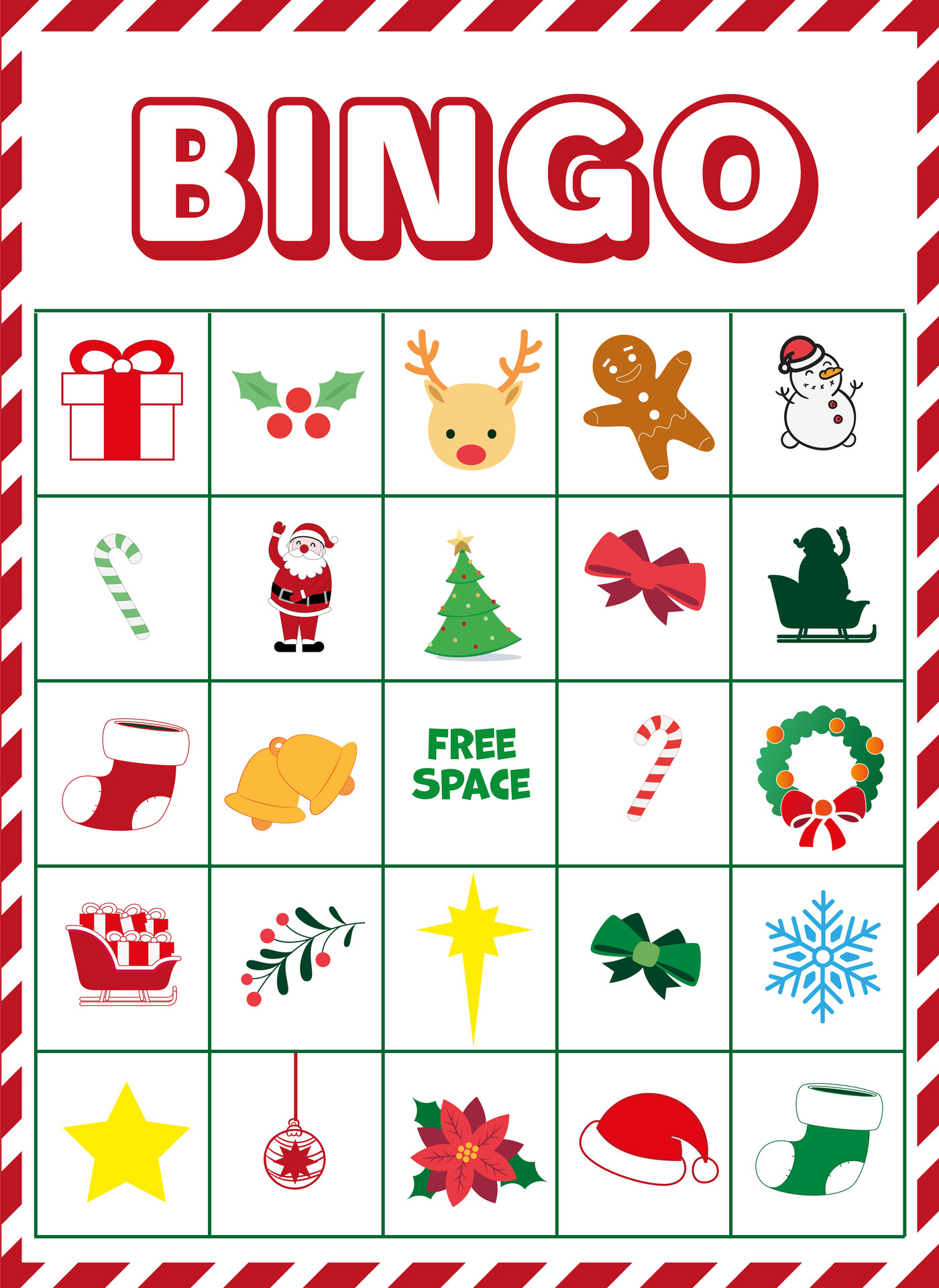 Printable Christmas Bingo Sheets with Holiday Themes