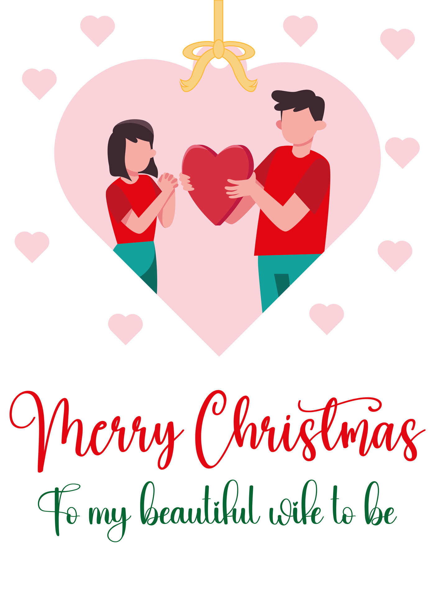 Printable Christmas Card for Wife