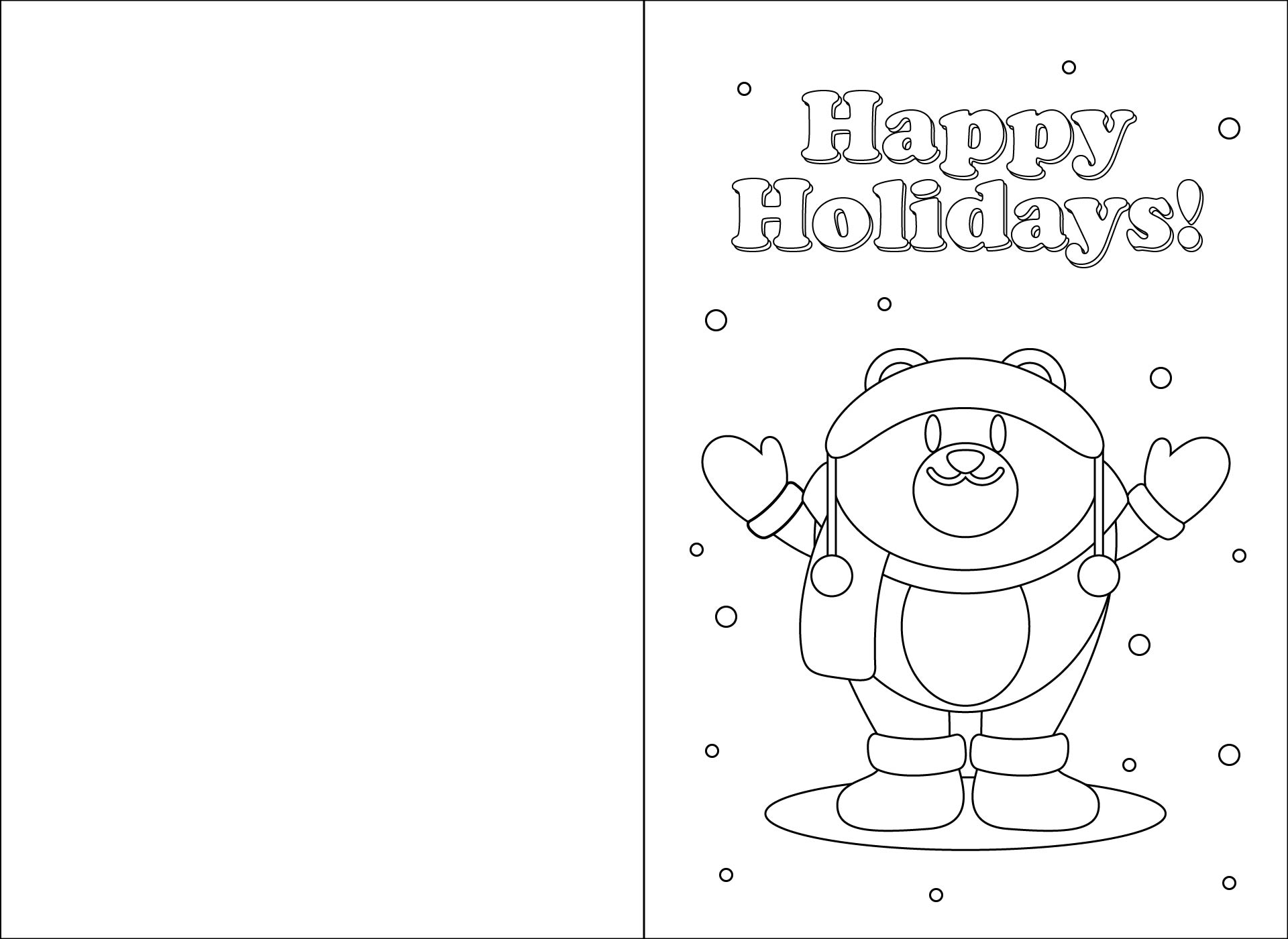 Printable Christmas Cards for Toddlers