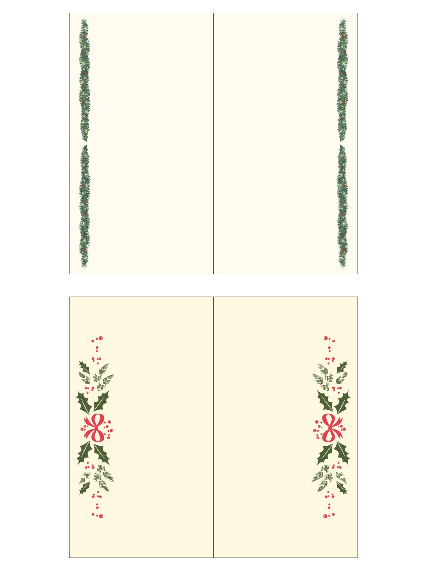 Printable Christmas Dinner Place Cards