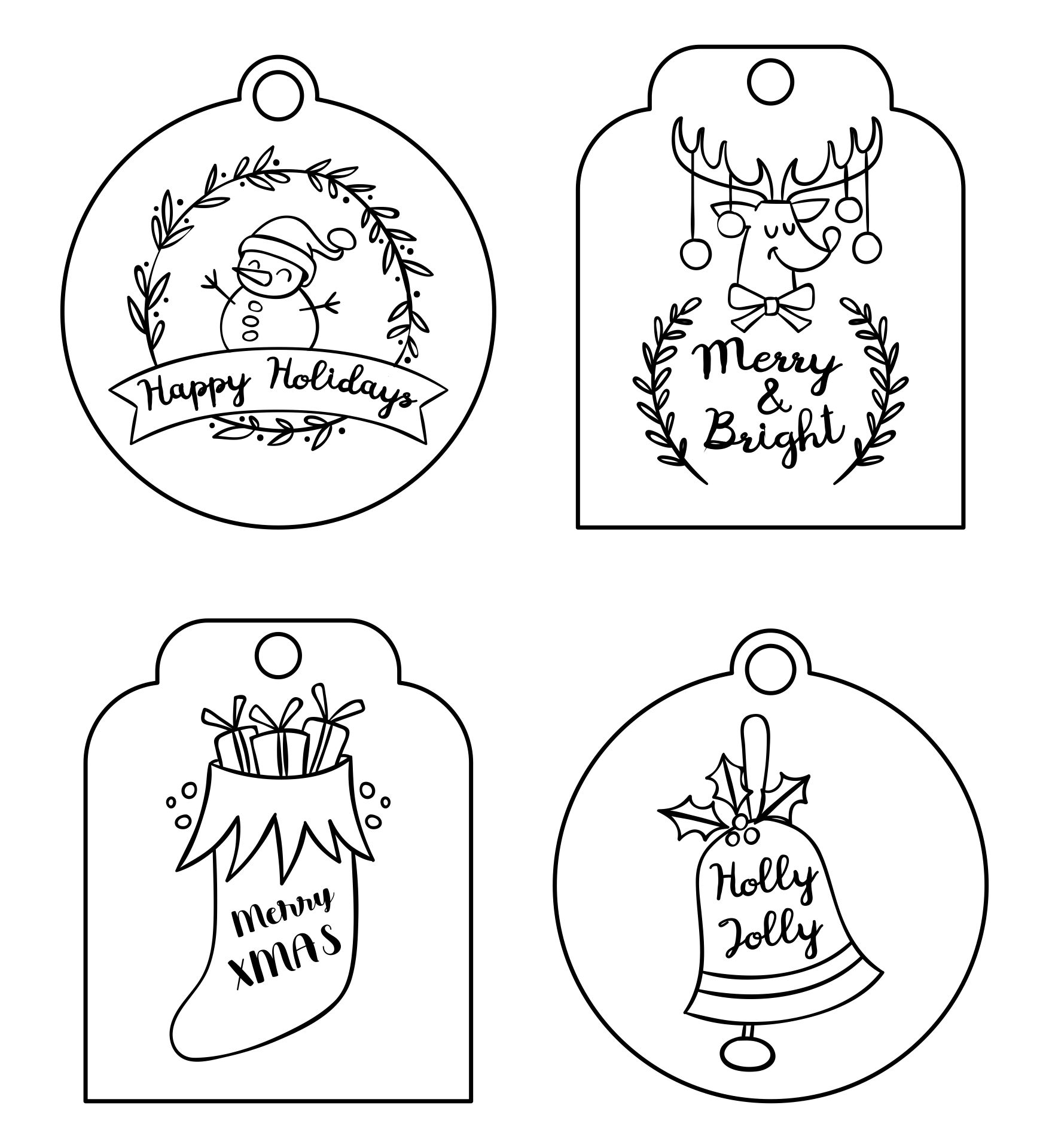 Printable Christmas Gift Tags for Kids