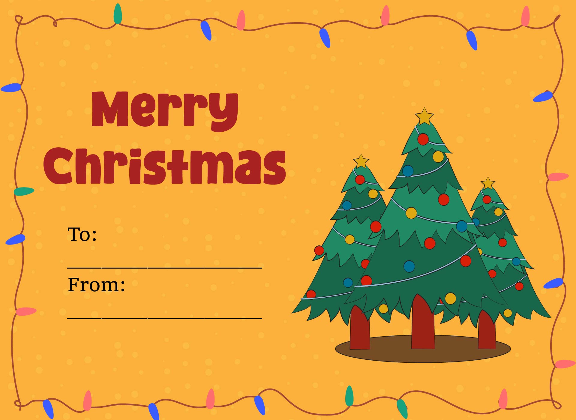 Printable Christmas Greeting Card