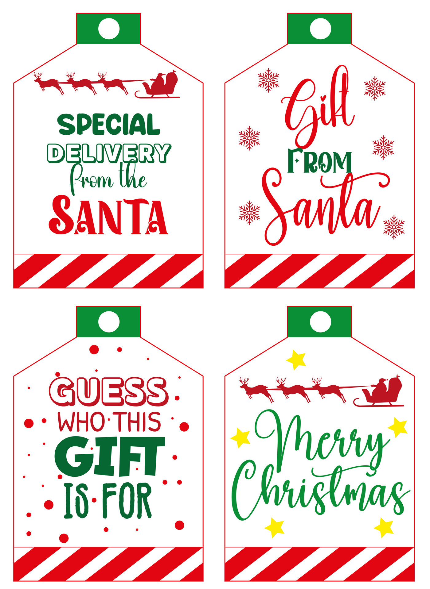 Printable Christmas Tags From Santa Claus