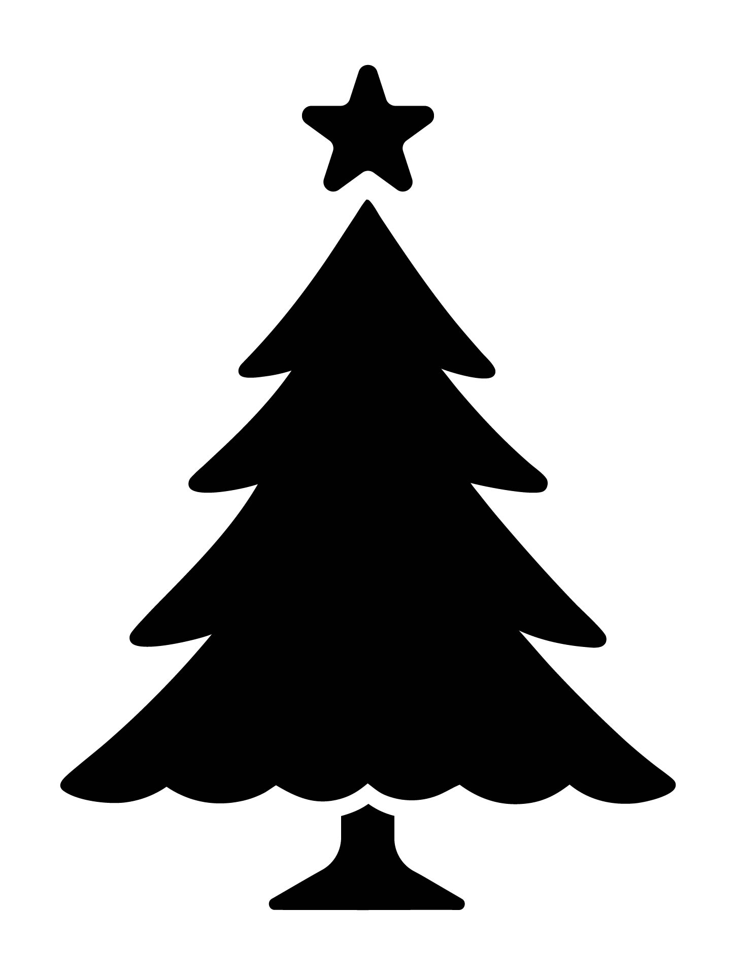 Printable Christmas Tree Silhouette Patterns