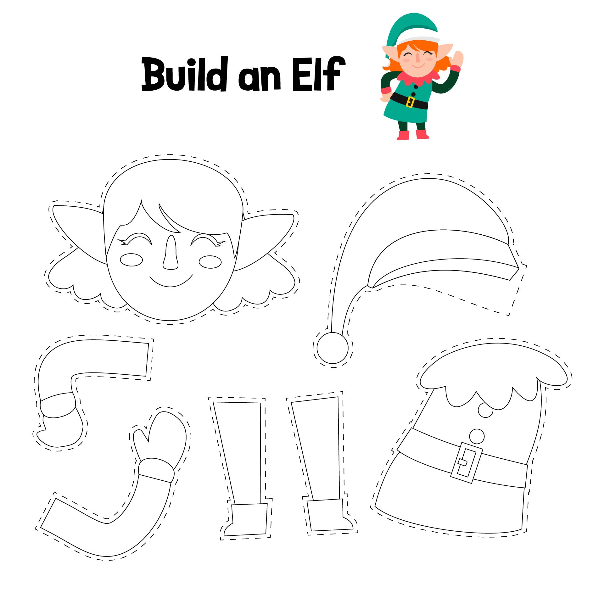 Printable Elf Craft for Kids