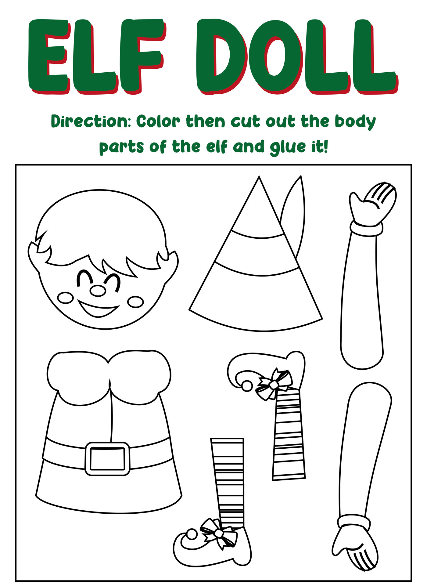 Printable Elf Making Activity