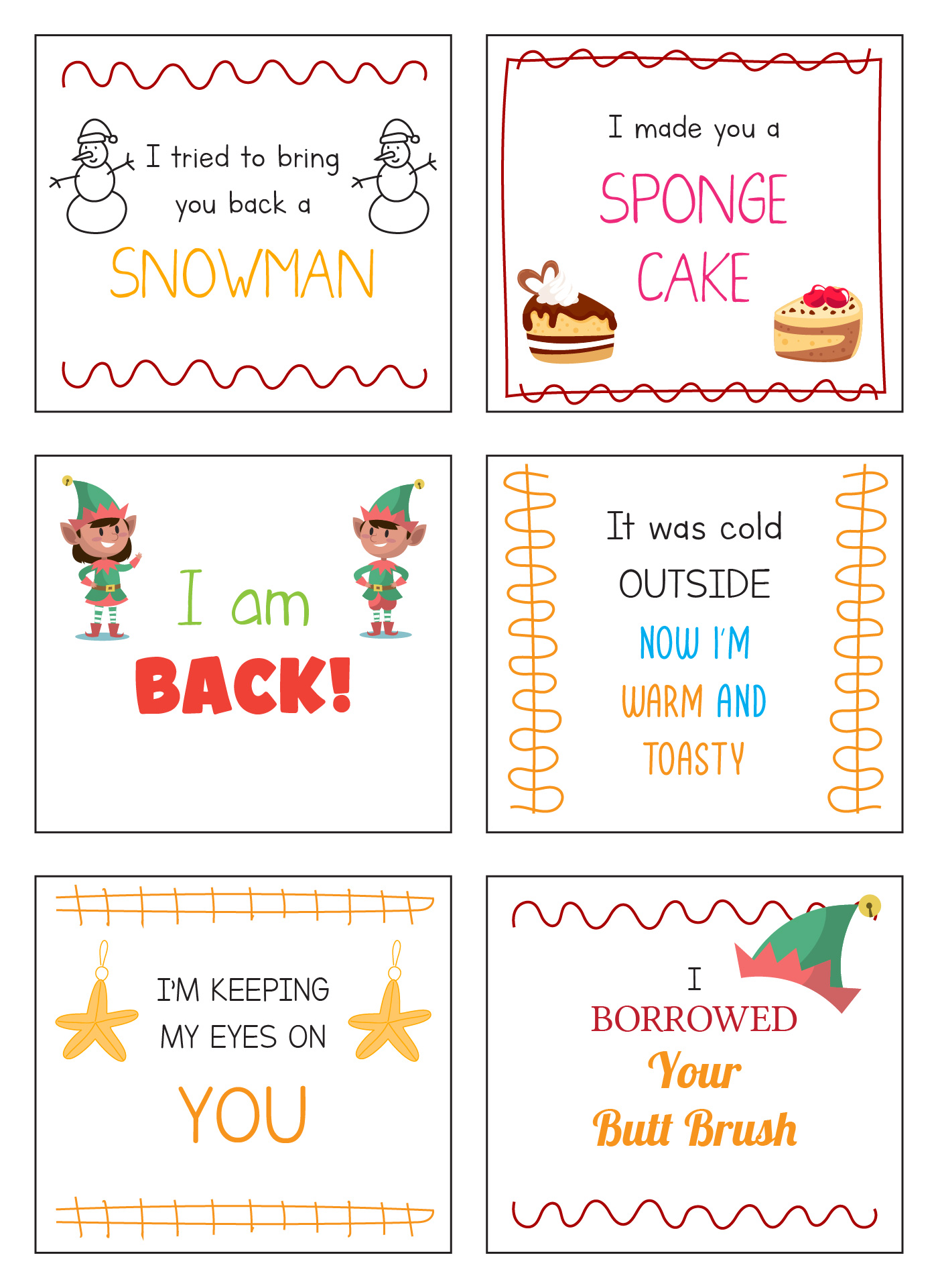 Printable Elf on the Shelf Decoration Kit