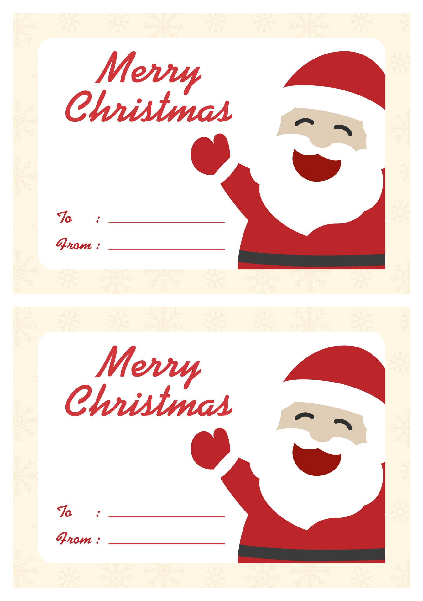 Printable Festive Tags for Christmas Gifts