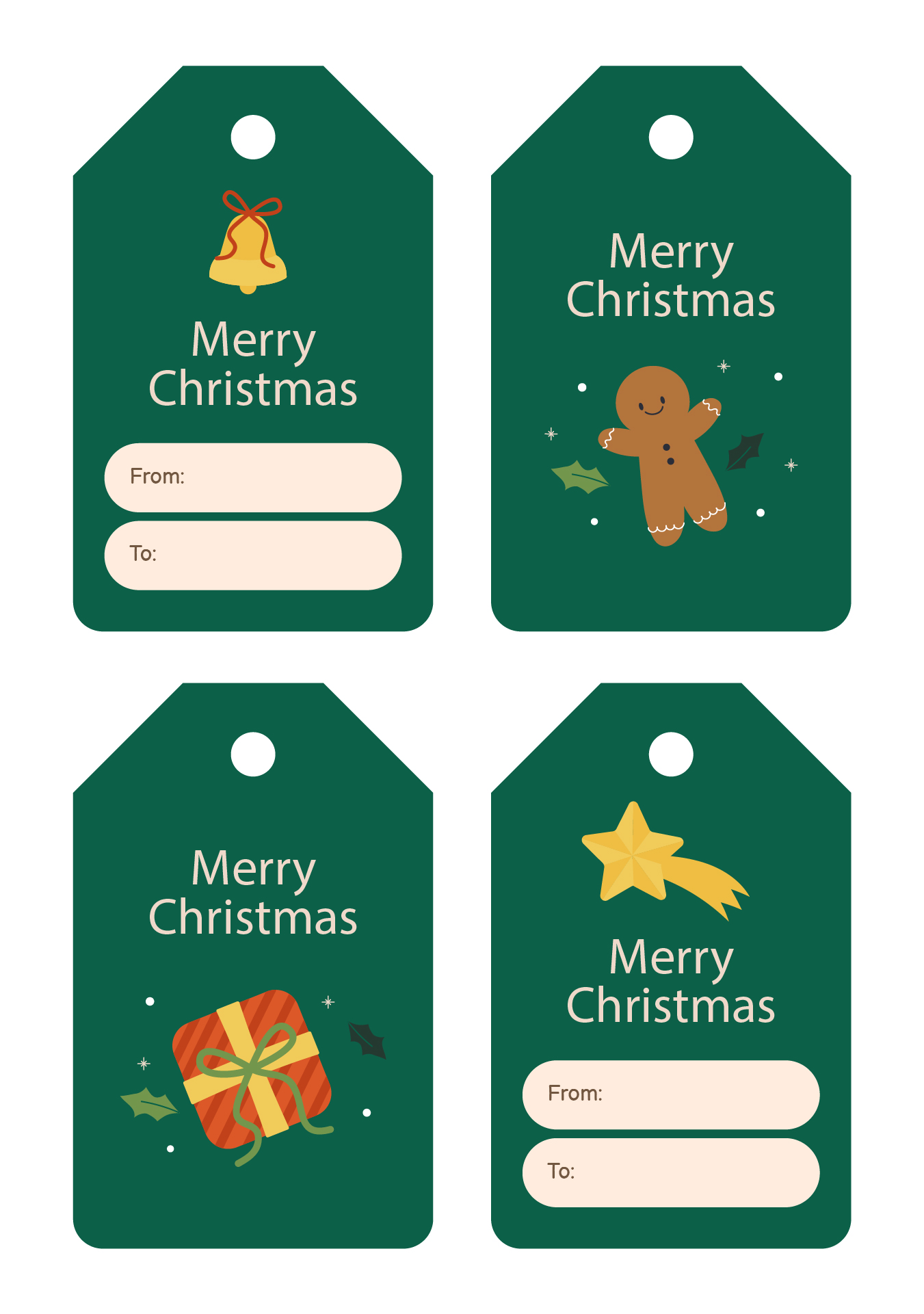 Printable Holiday Gift Tags for Christmas