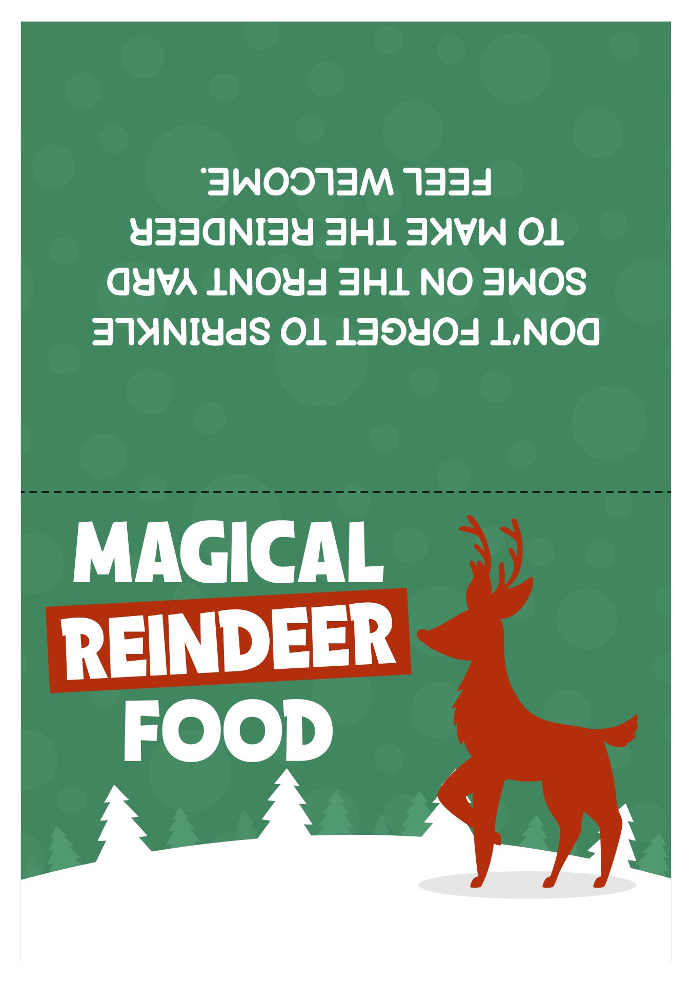 Printable Magic Reindeer Food Decoration Ideas