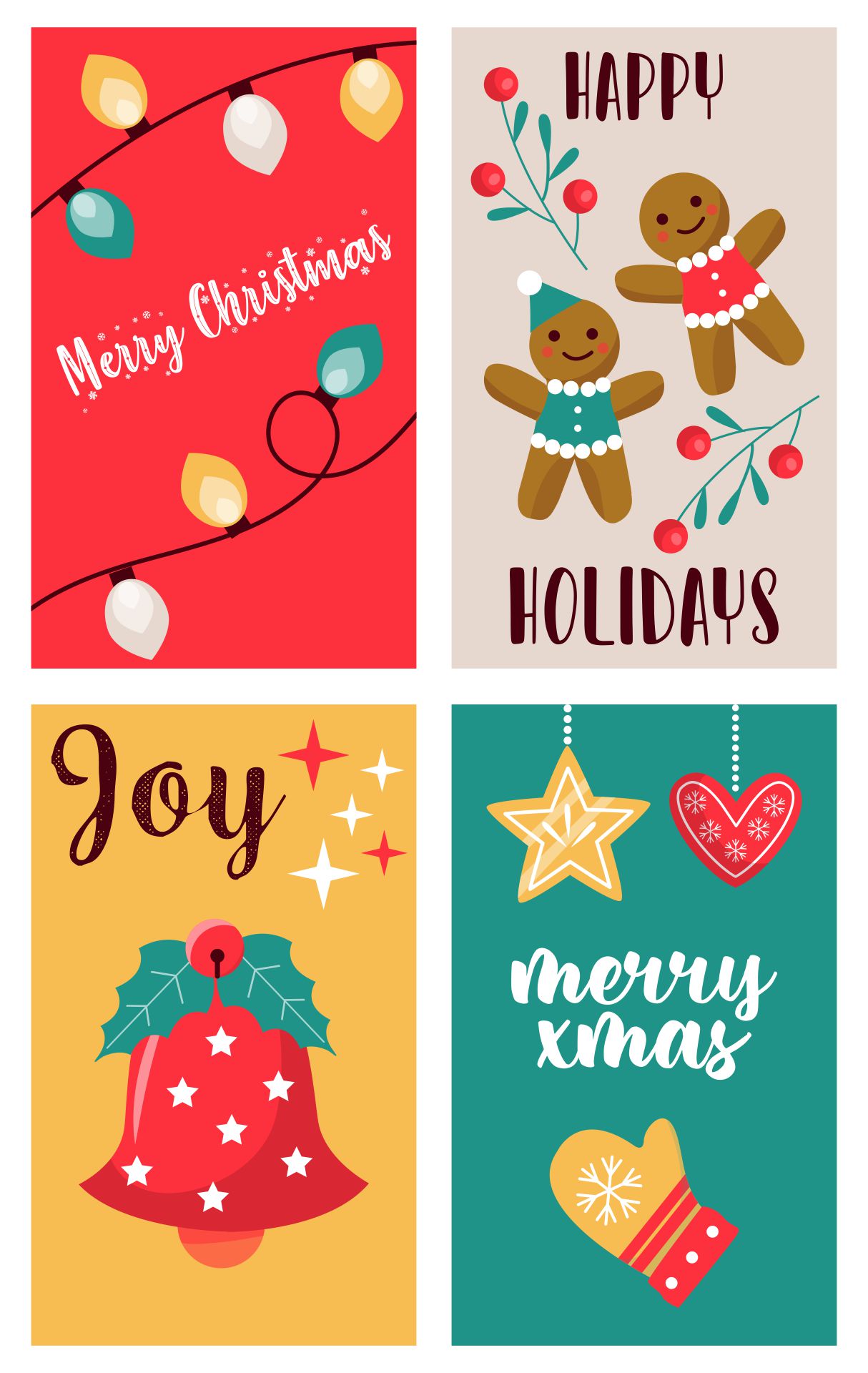 Printable Mini Christmas Cards