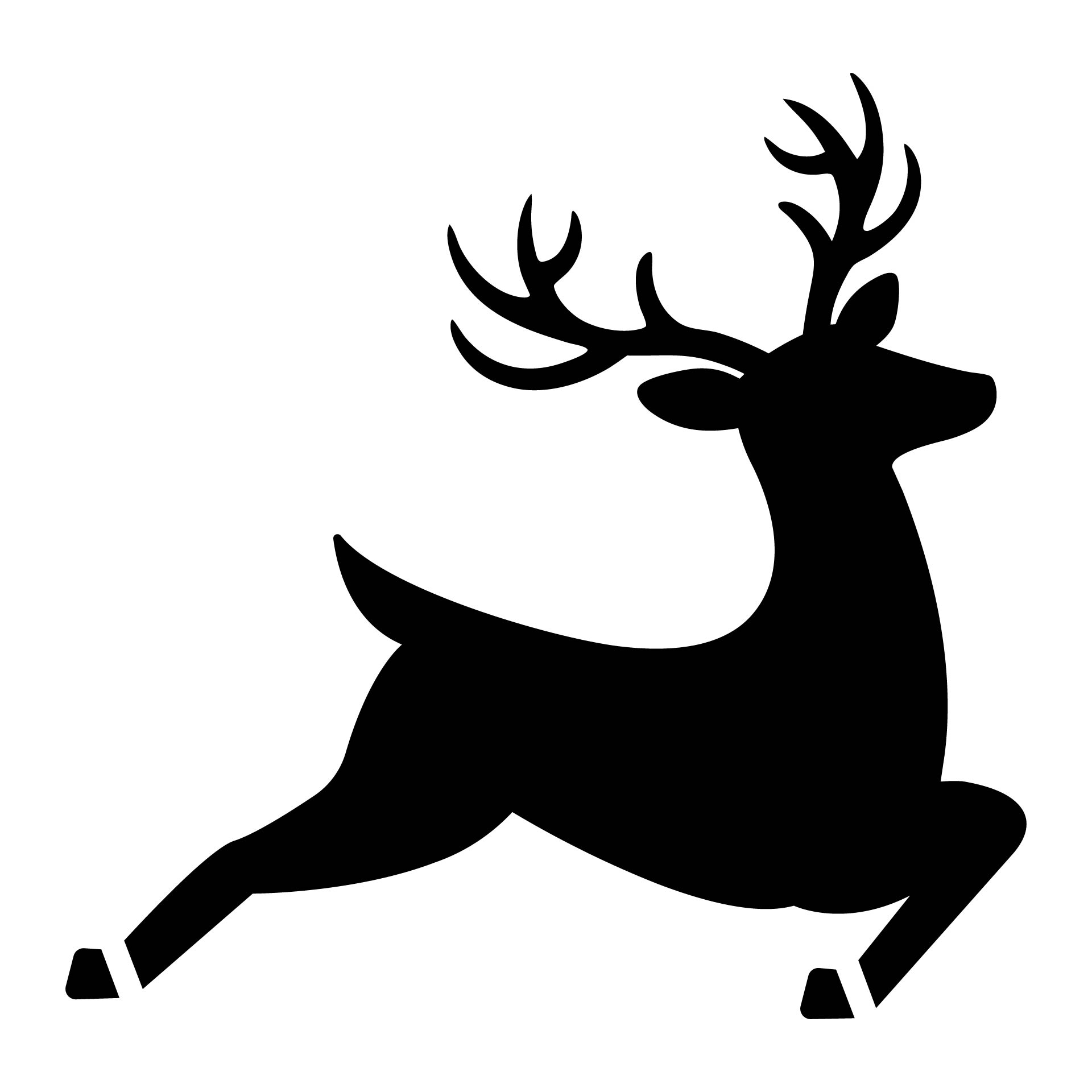 Printable Reindeer Silhouette Patterns for Christmas