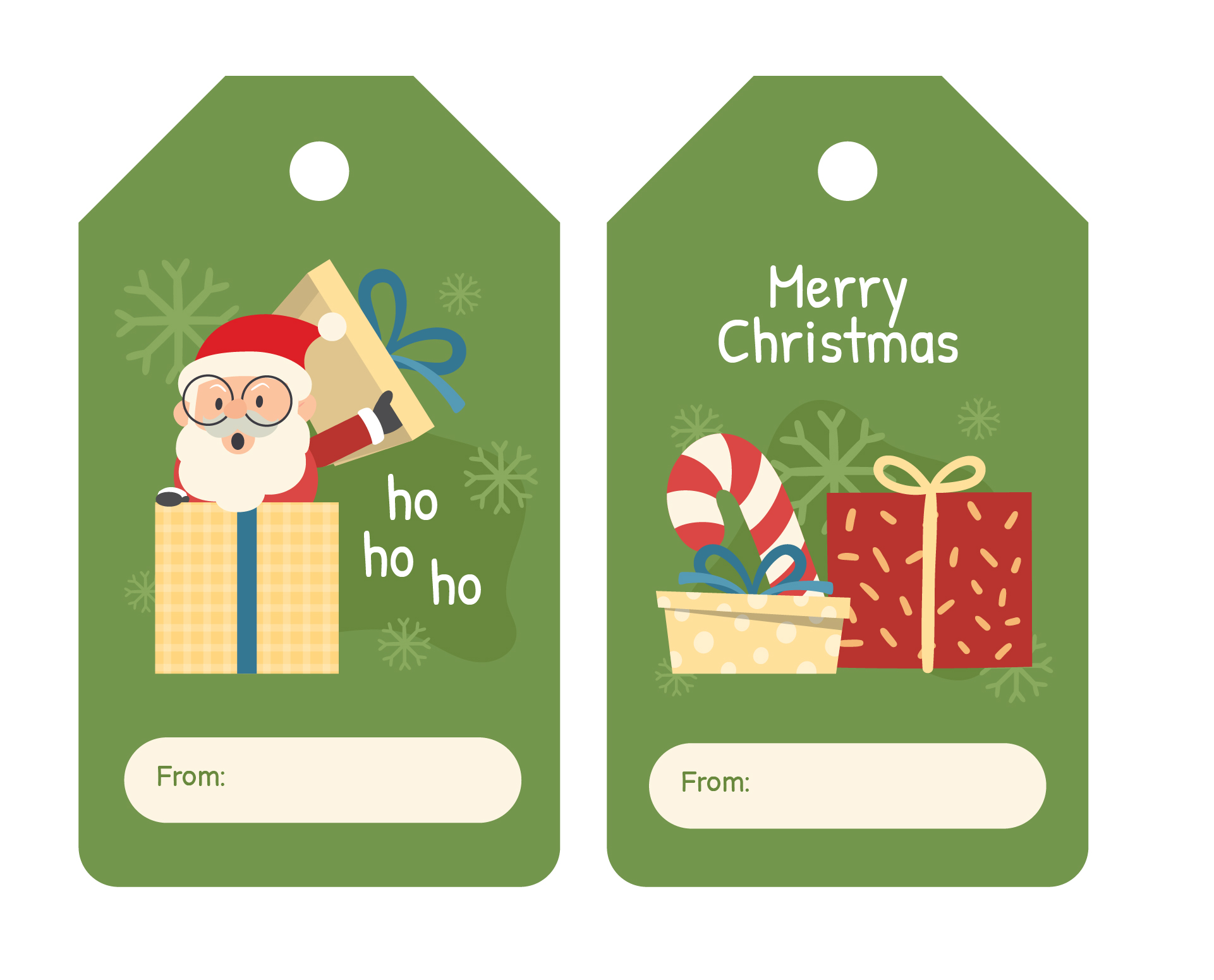 Printable Santa Gift Tags for Christmas