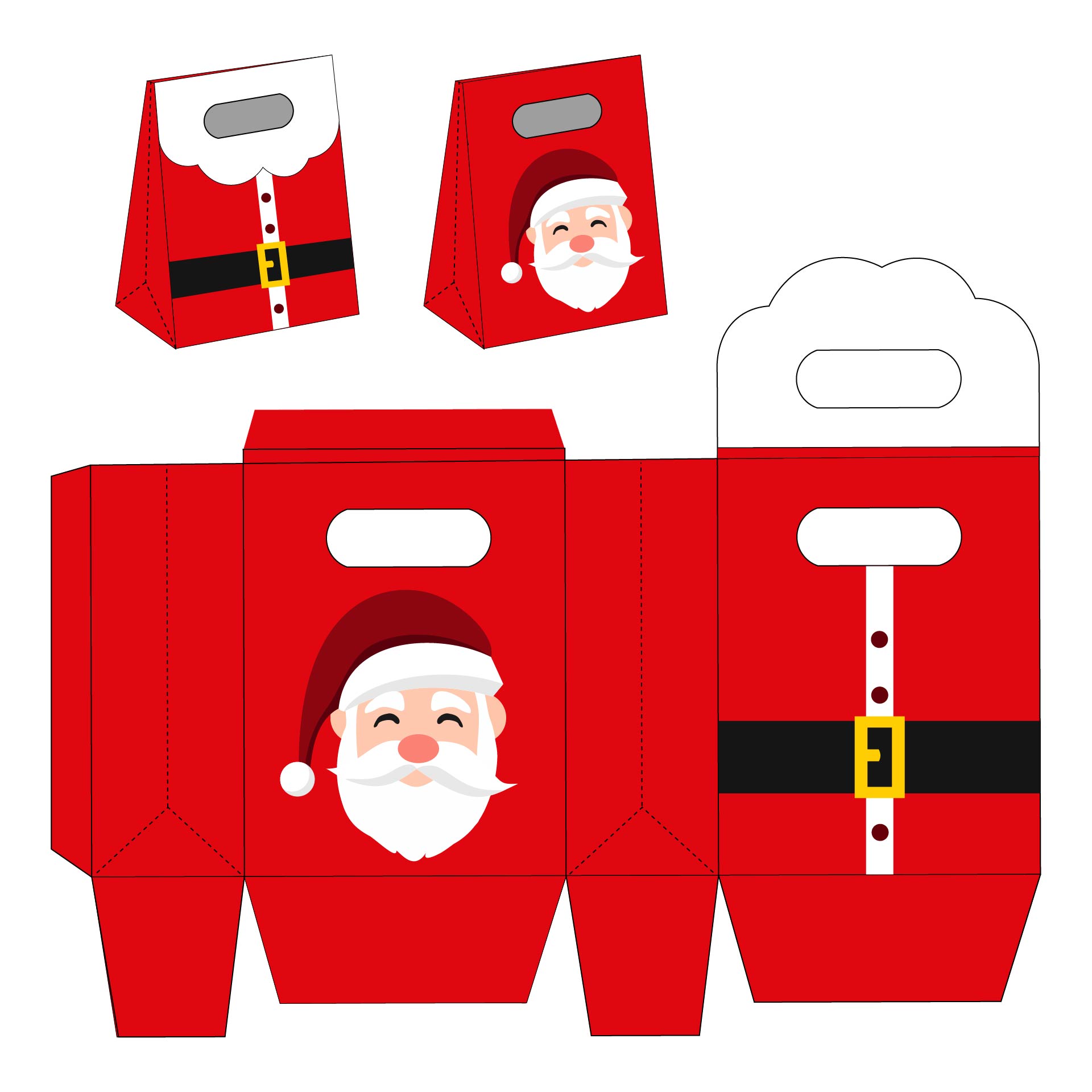 Printable Santa Sack Craft Designs