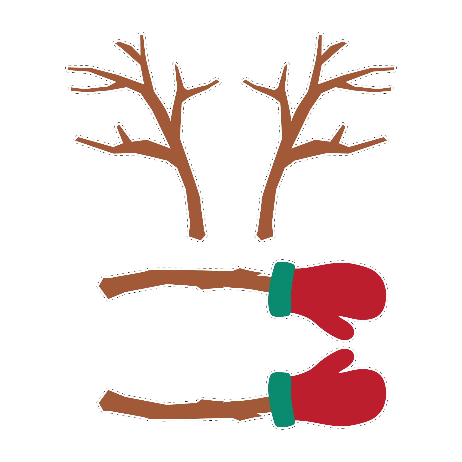 Printable Snowman Arms for Kids