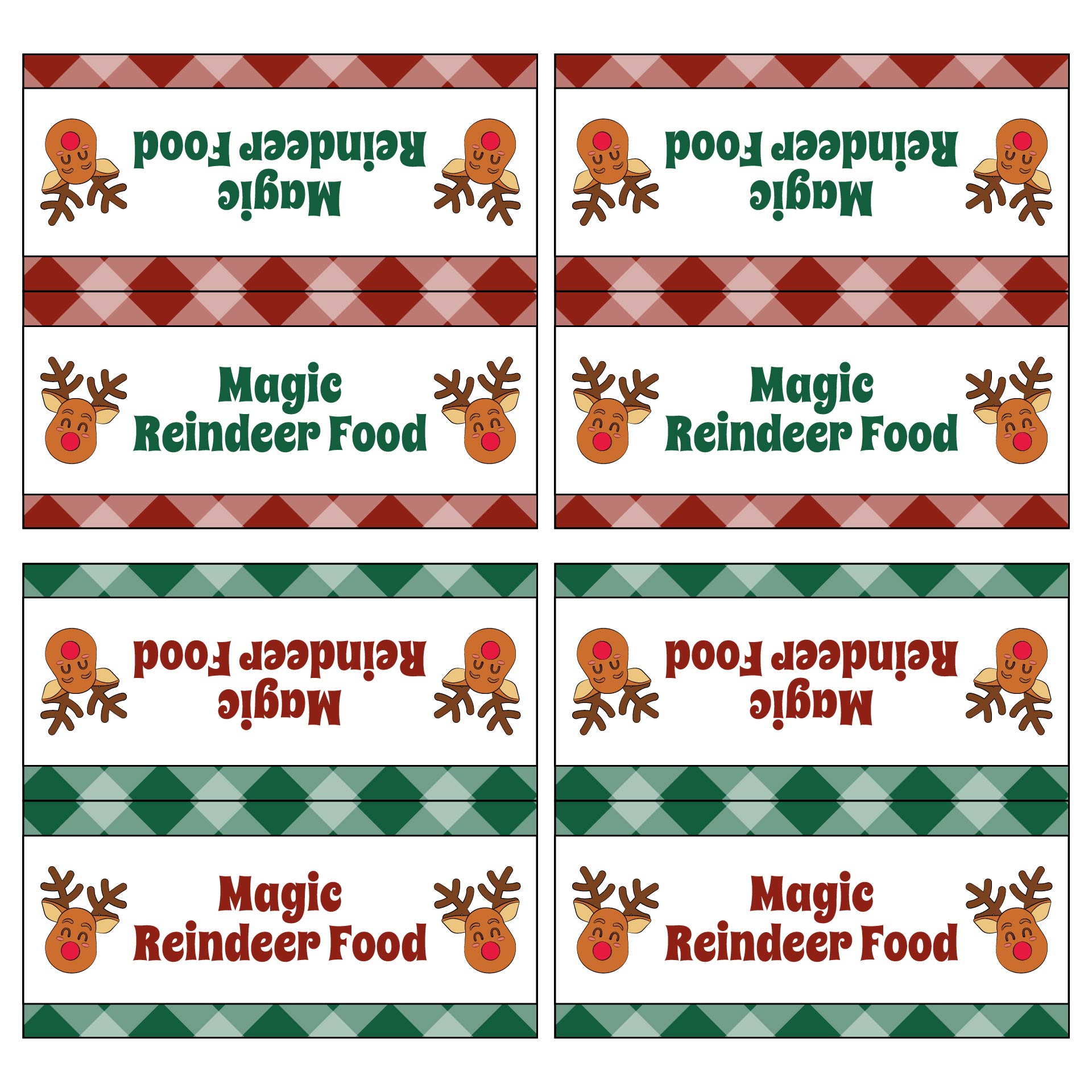 Reindeer Food Baggies for Christmas Eve