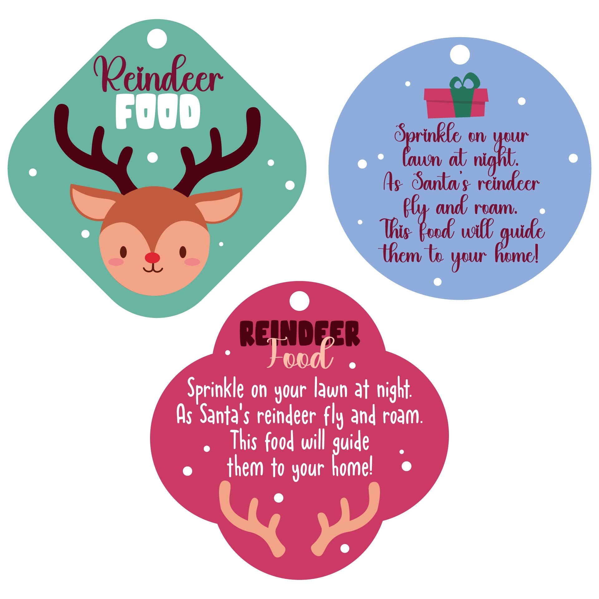 Reindeer Food Labels for Kids