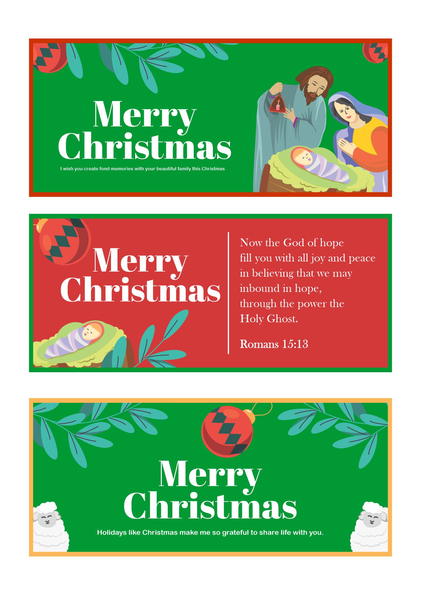 Religious Christmas Bookmarks for Kids