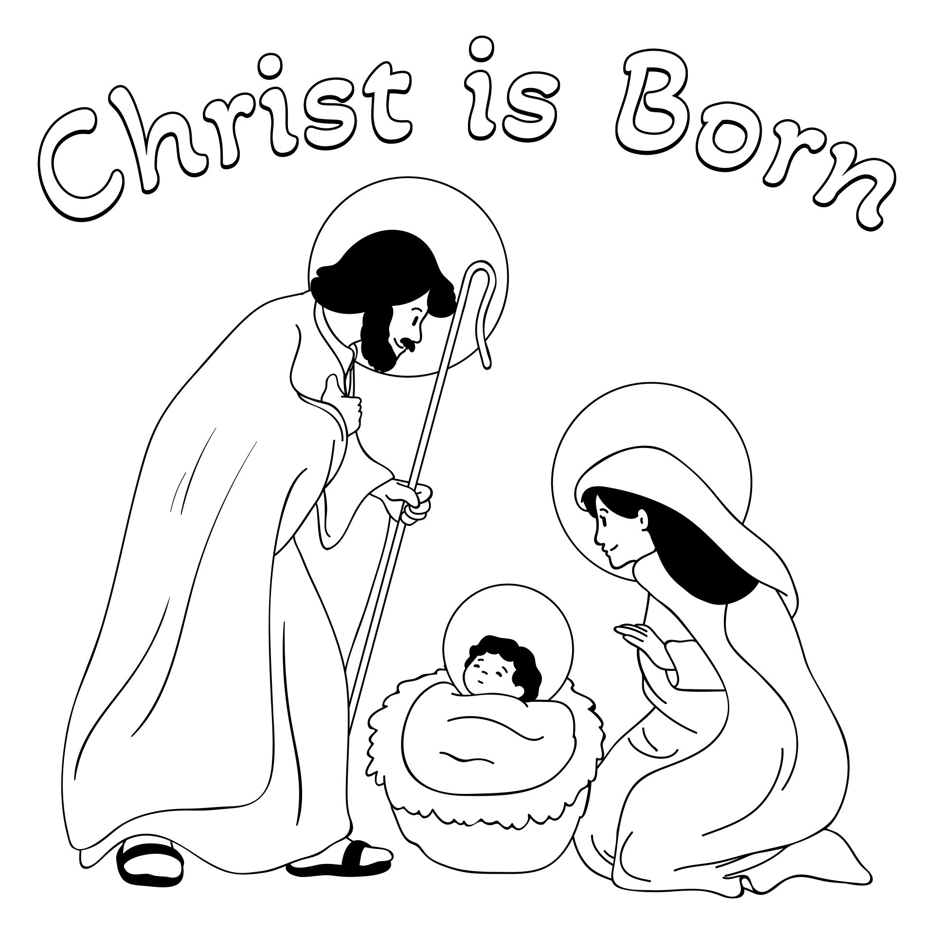 Religious Jesus Christmas Coloring Sheets Printable