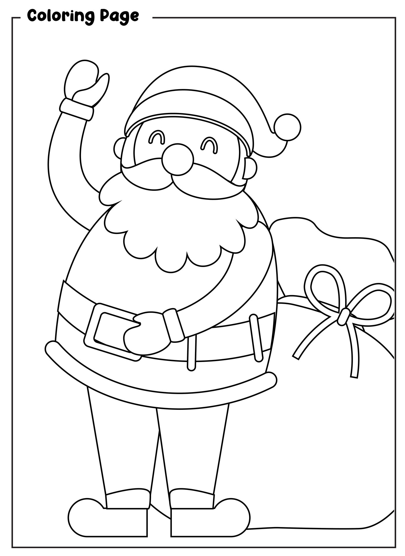 Santa Claus Coloring Activity Sheets Printable