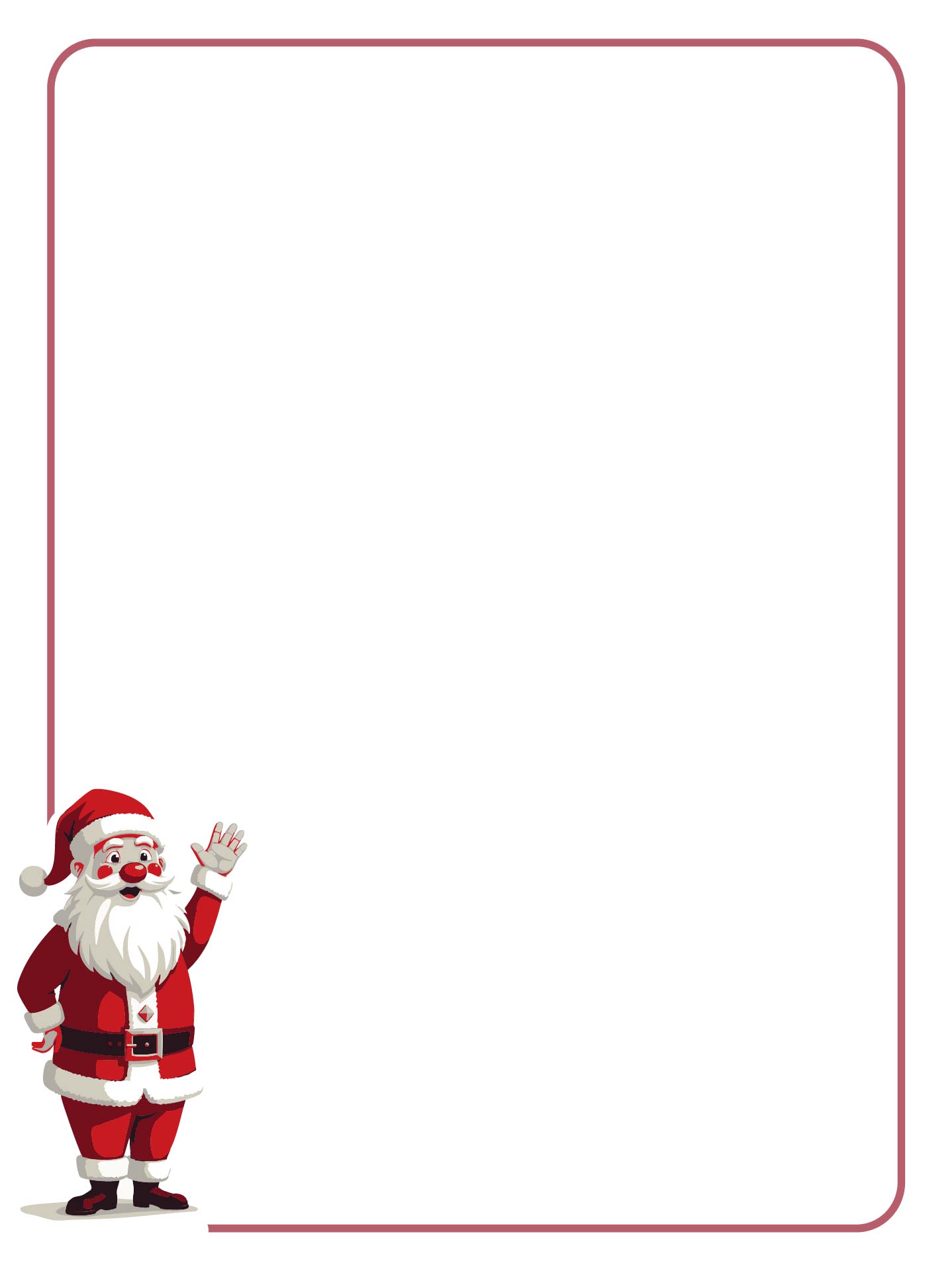 Santa Claus Motif Letterhead Printables