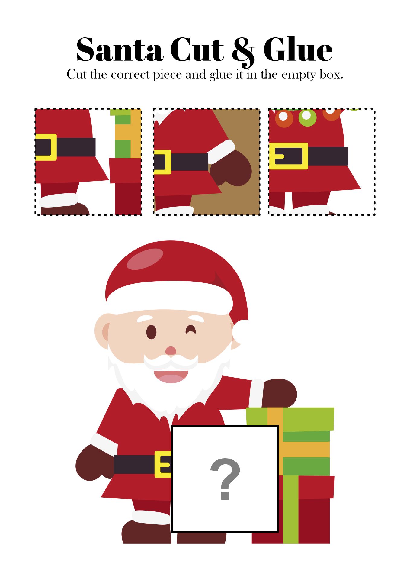 Santa Claus Worksheets for Preschool