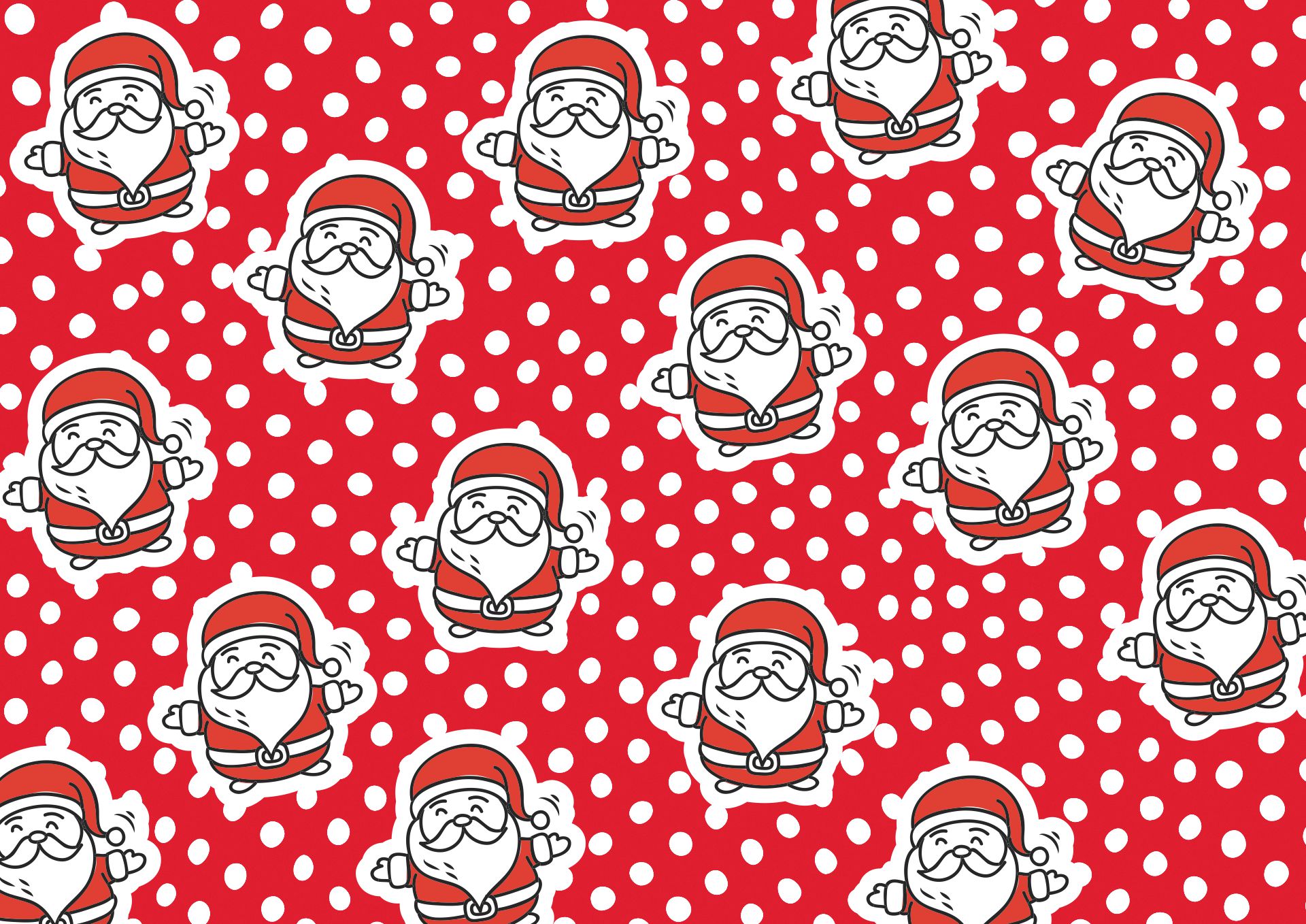 Santa-Themed Gift Wrap Printables