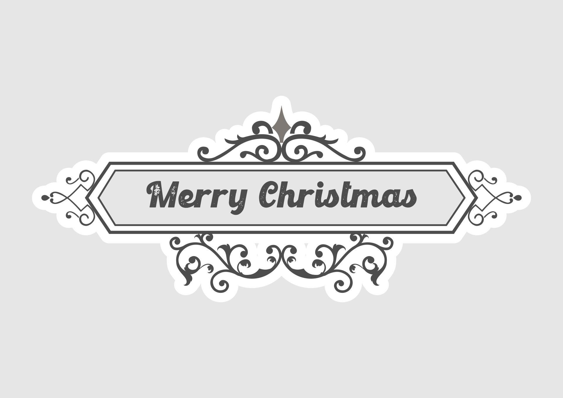 Vintage Merry Christmas Printable Door Signs