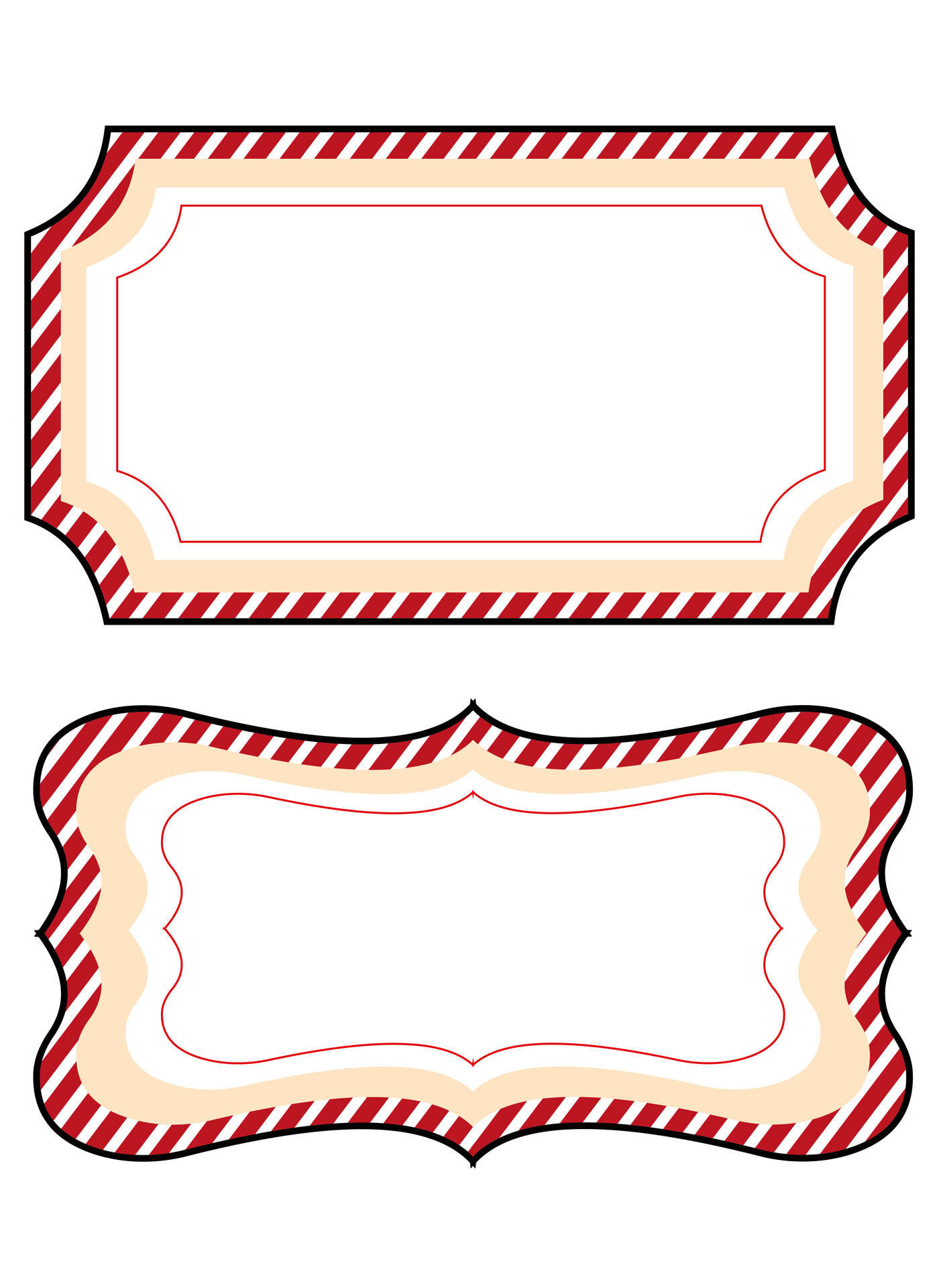 Vintage Winter Holiday Name Badge Printable