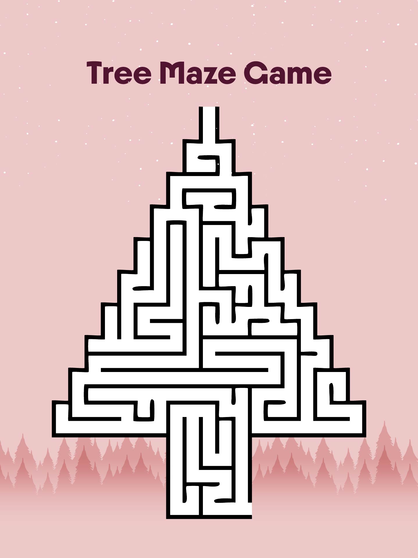 Xmas Tree Maze Challenge for Kids