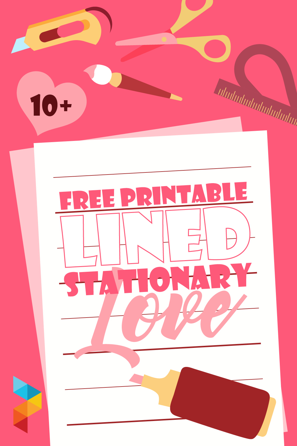 Lined Stationary Love