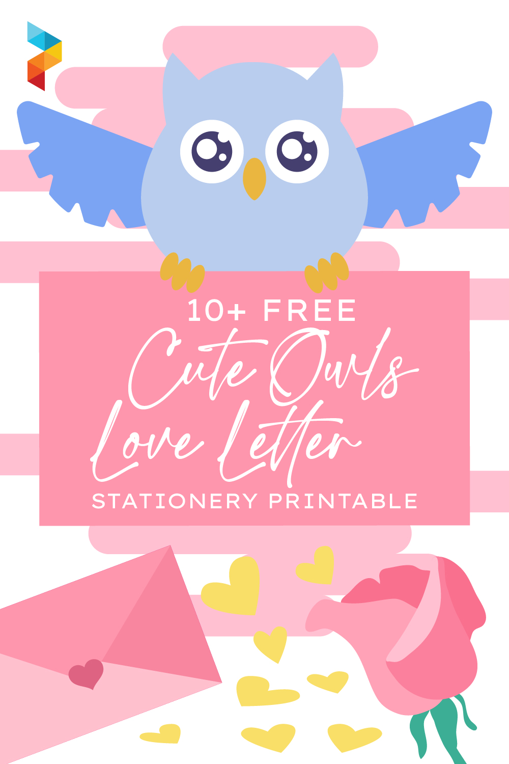 Cute Owls Love Letter Stationery