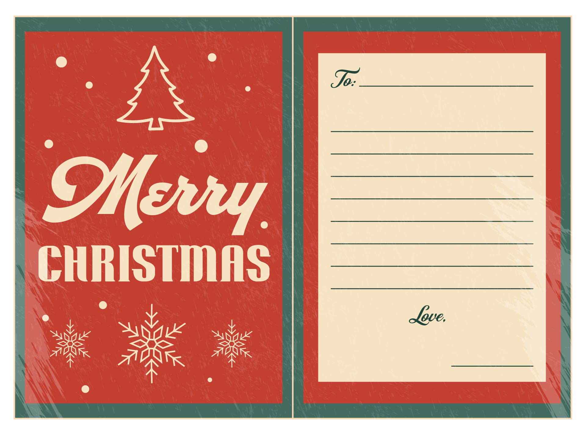 Antique Holiday Card Printables